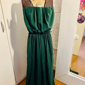 Emerald Green Strapless Jumpsuit